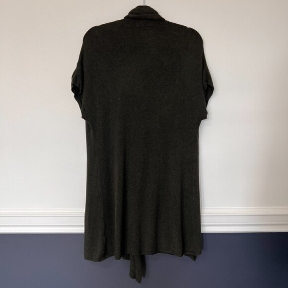 Eileen Fisher Open Front Knit Cardigan Olive Green Sz S Small - Picture 3 of 9